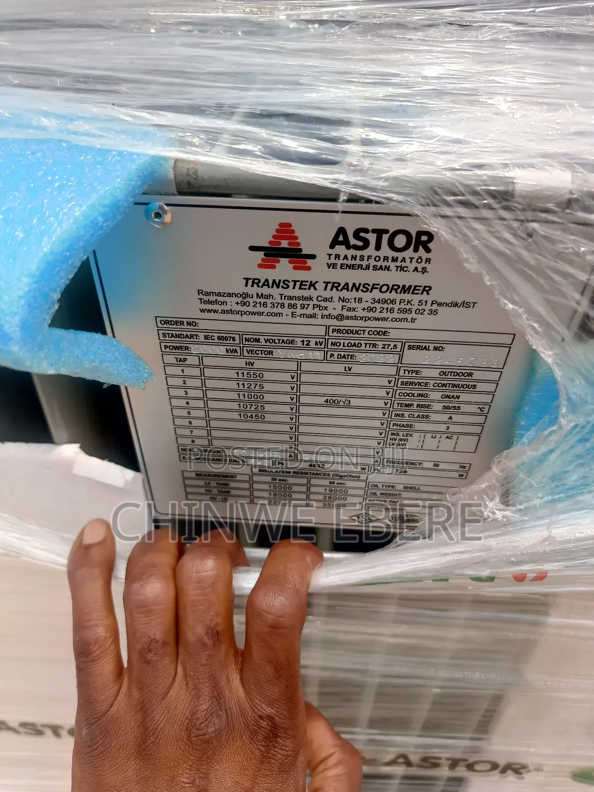 3-Phase 2000 Kva Distribution Transformer