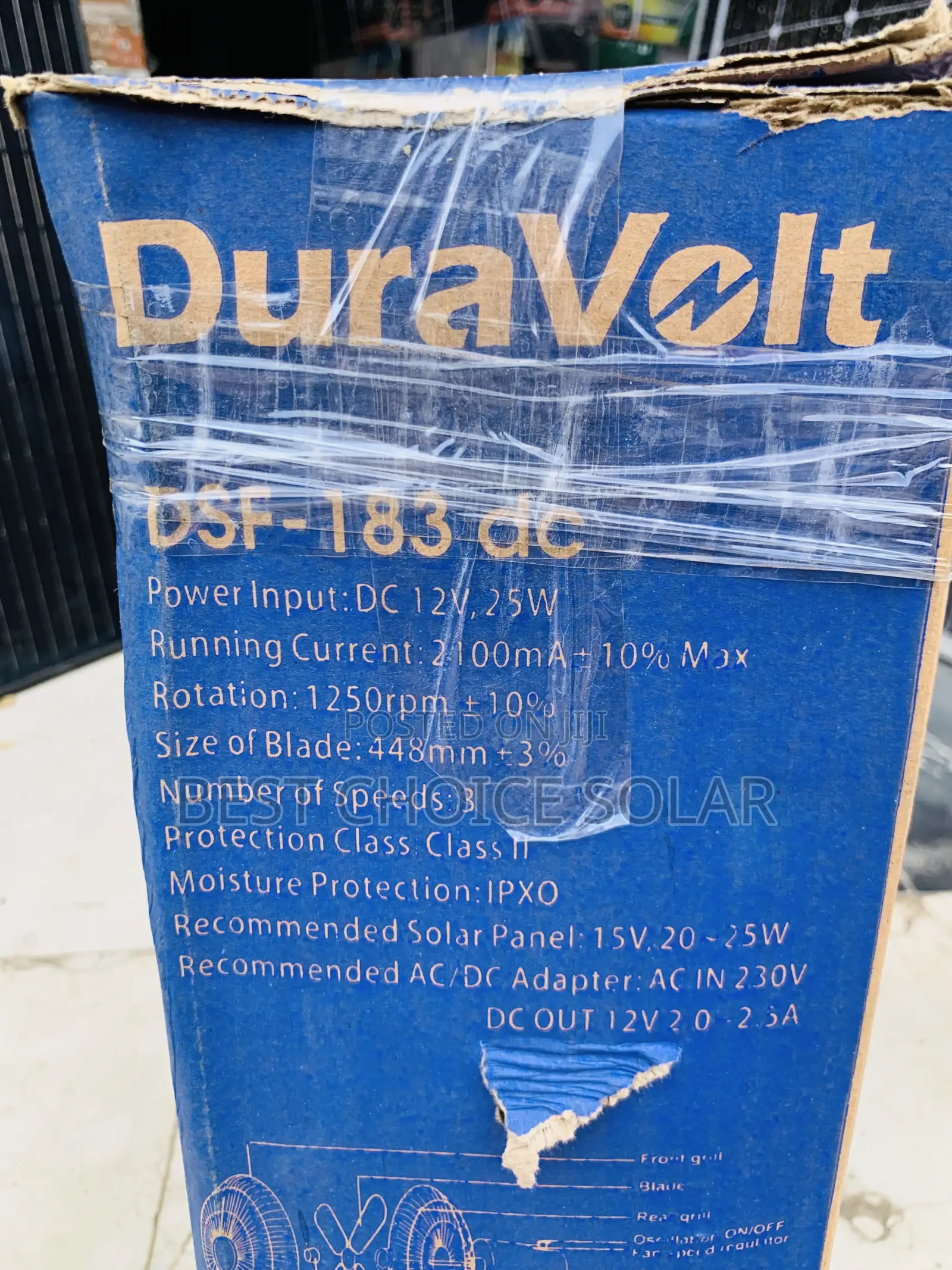 25watt Dura Volt Solar Fan