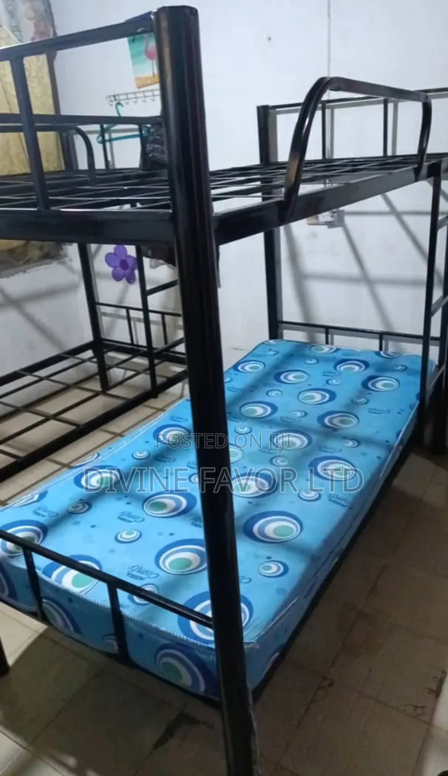 Strong Metal Bunk Bed 6 by 3 Feet.