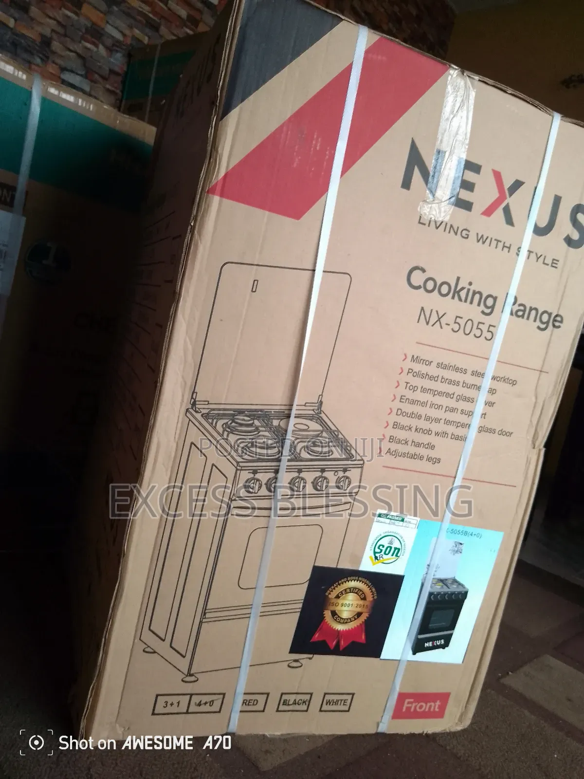 Original Lexus 50/50 4 Burners Standing Gas Cooker-nx5055