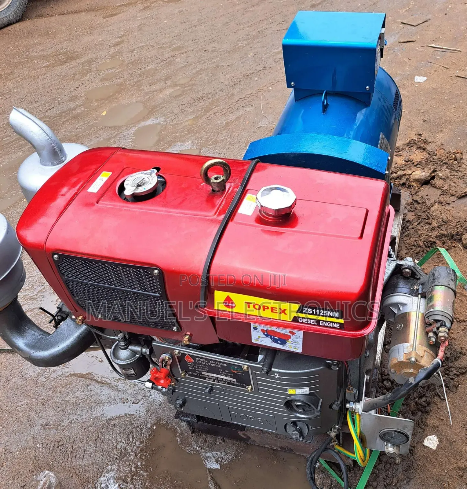 Topex Basic Diesel Generator 1125 With 30kva Alternator Coil