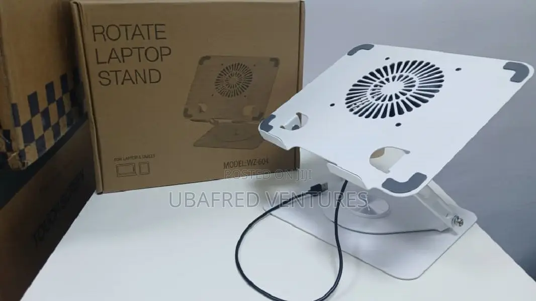 Laptop Stand Adjustable Rotatable With Fan