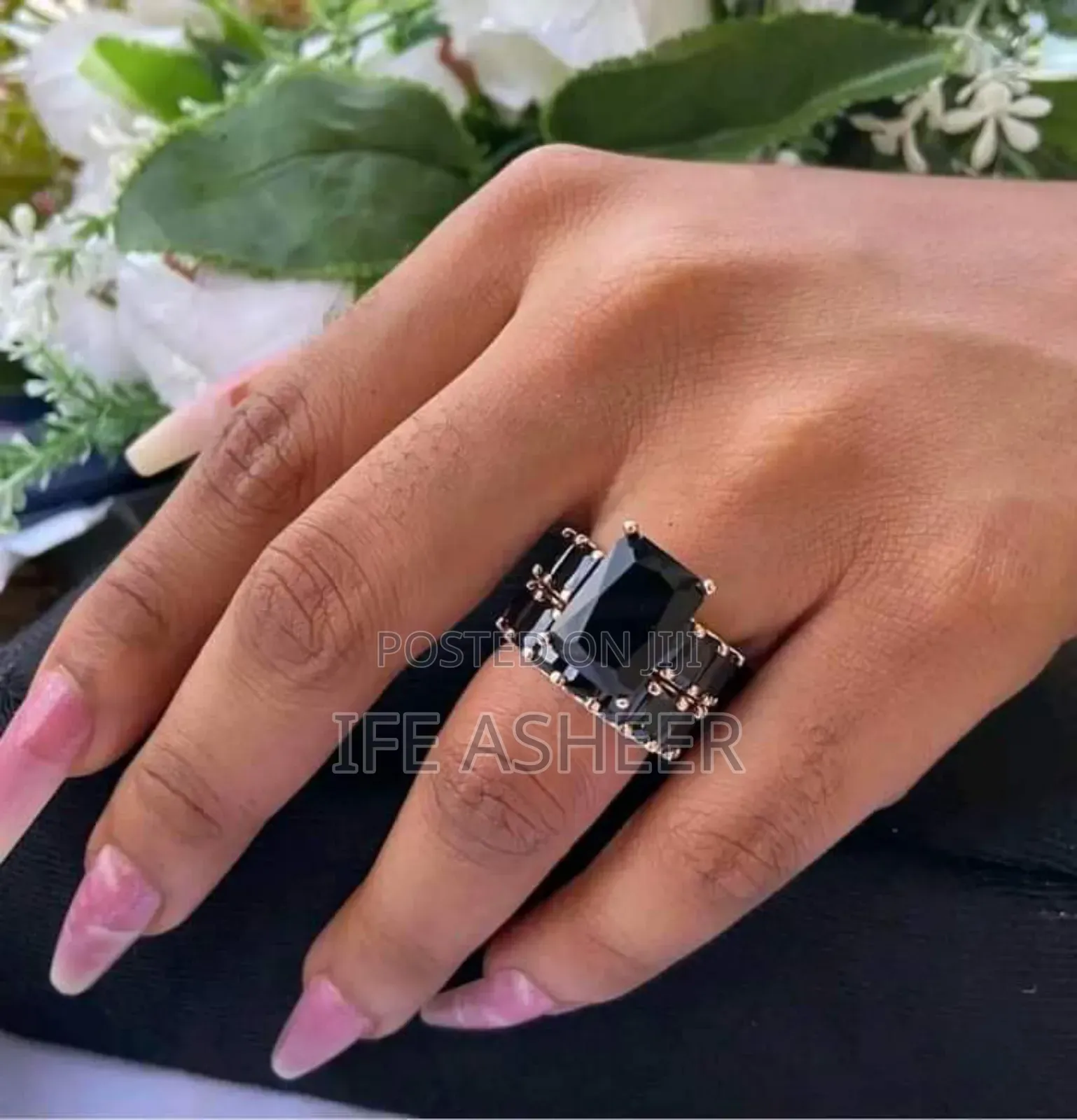 Ladies Black Set Of Wedding Ring 0003