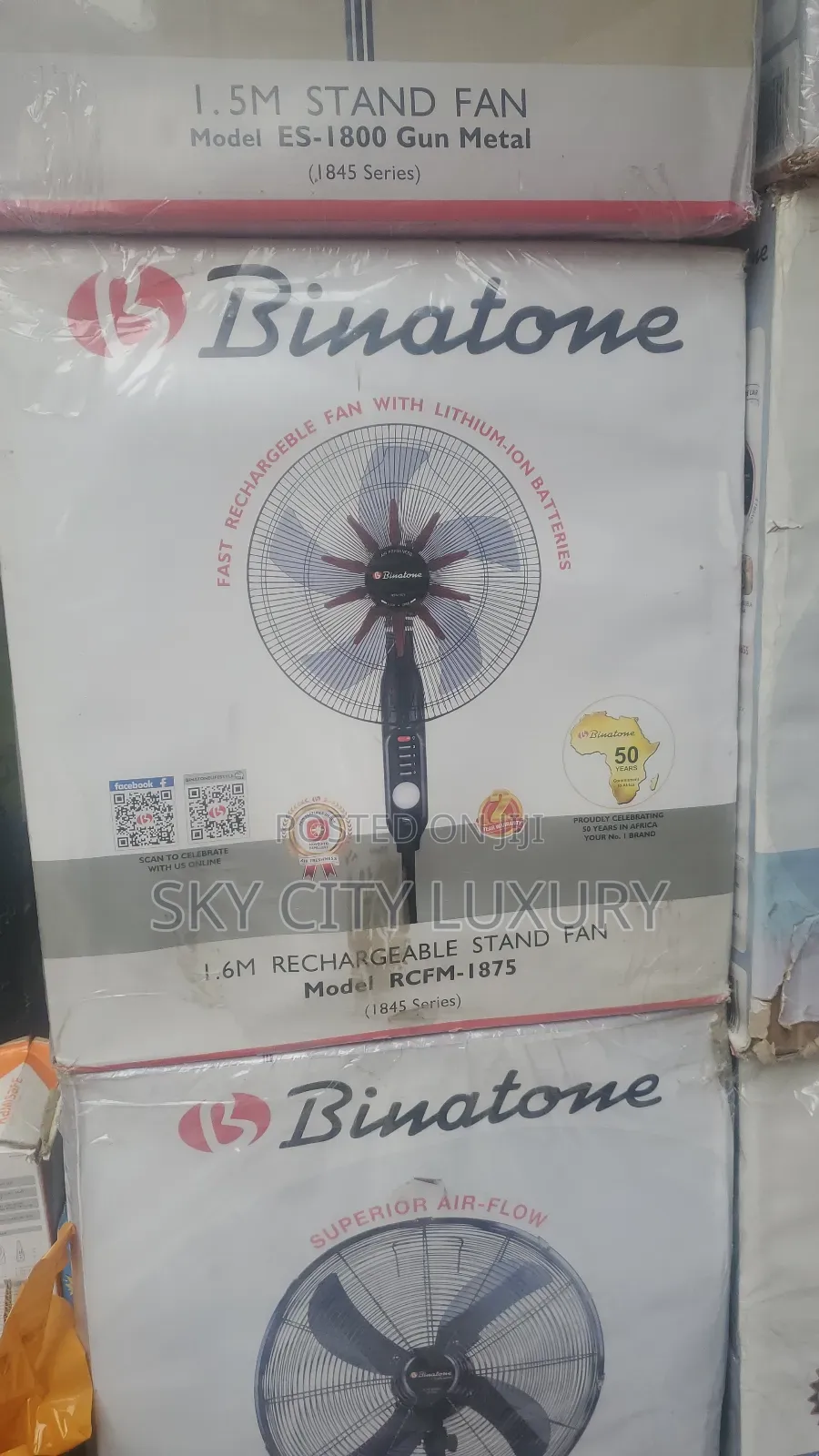 18inches Binatone Fast Rechargeable Fan
