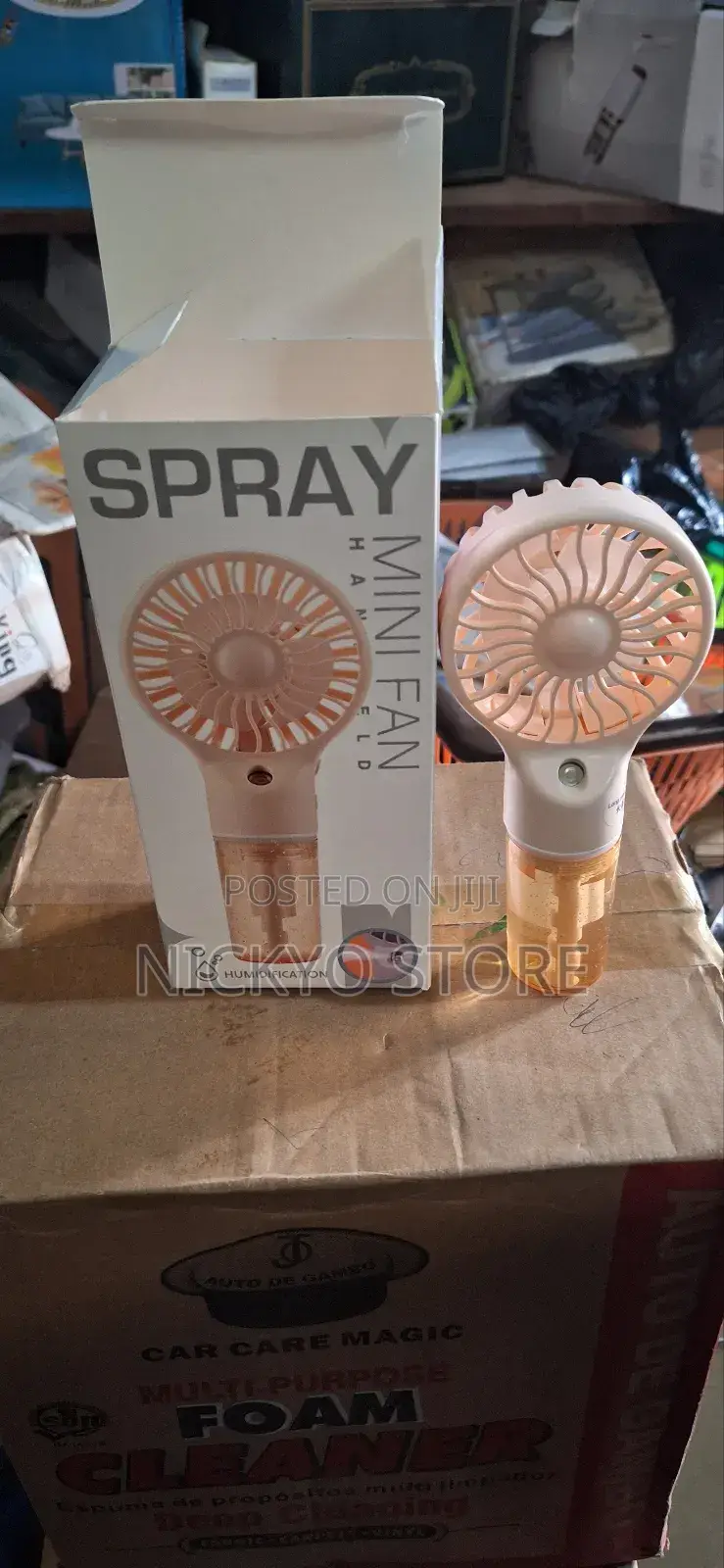 Handheld Rechargeable Mini Fan With Humidifier Spray