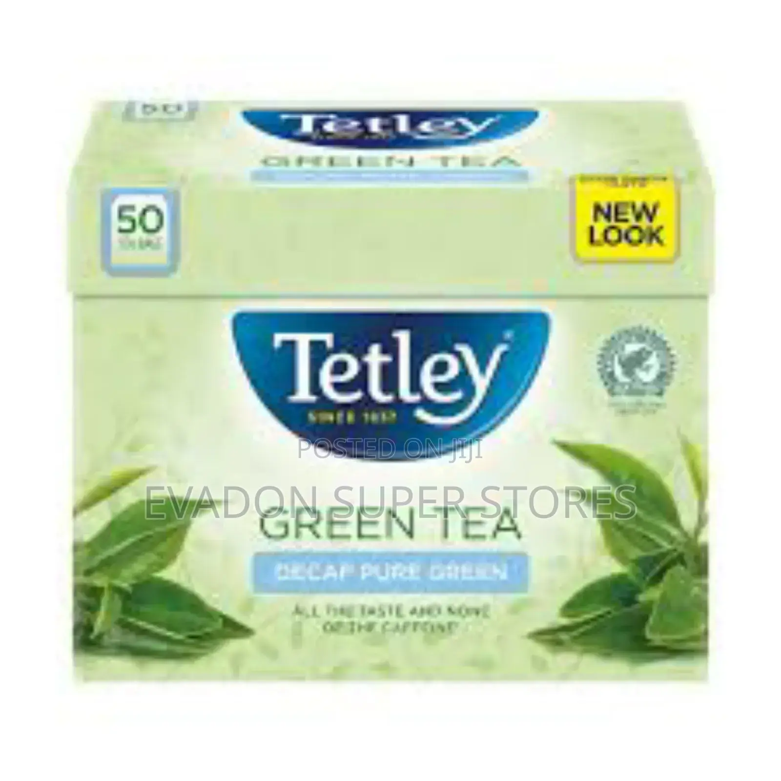 Tetley Green Tea. Pure, Lemon, and Decaff. 50 Tea Bags