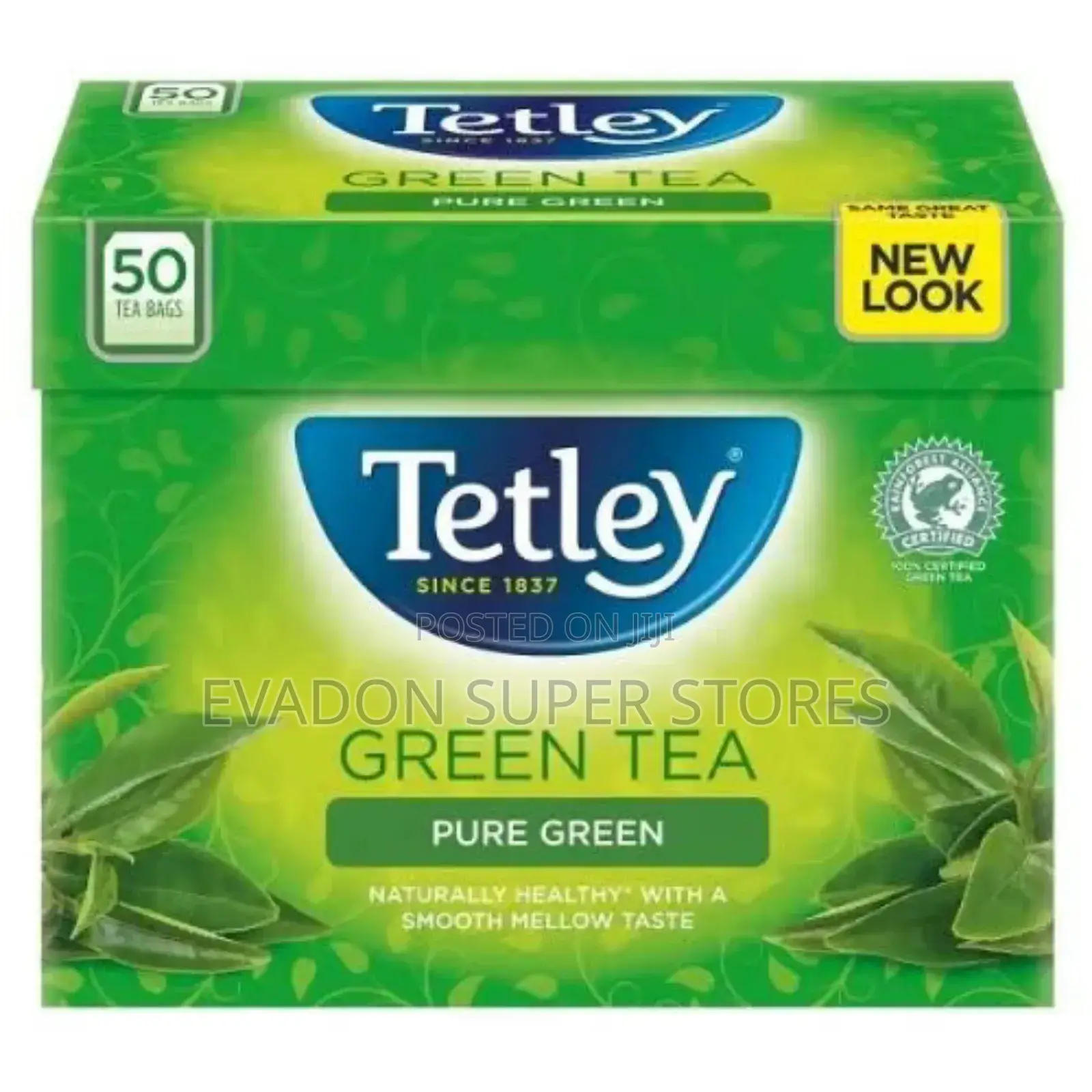 Tetley Green Tea. Pure, Lemon, and Decaff. 50 Tea Bags