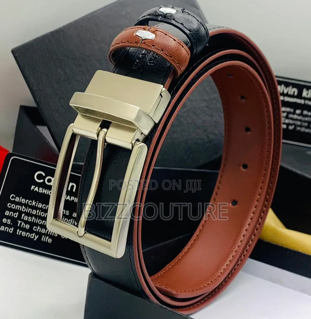 Original CALVIN Klein Black Brown Dual Leather Color Belt