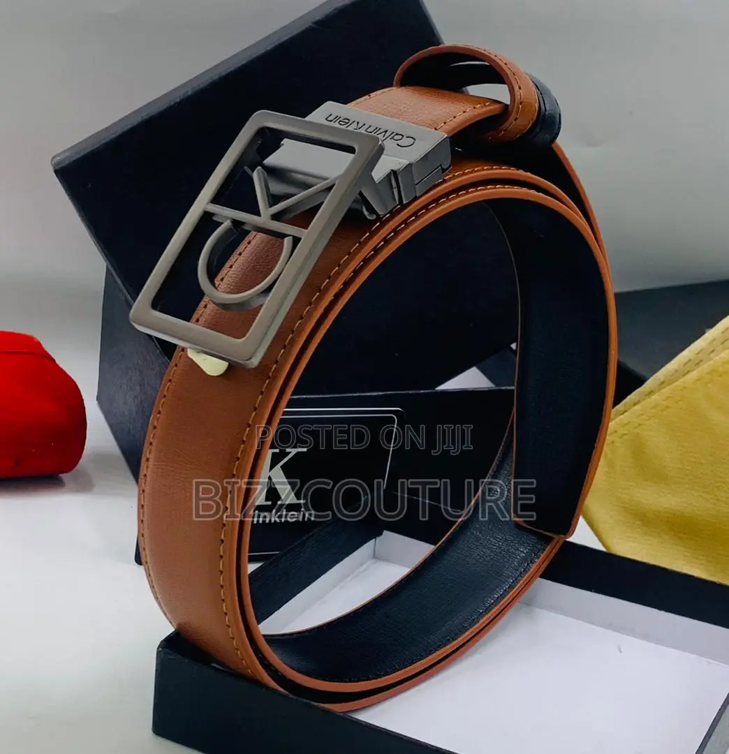 Original CALVIN Klein Brown and Black Dual Leather Belt
