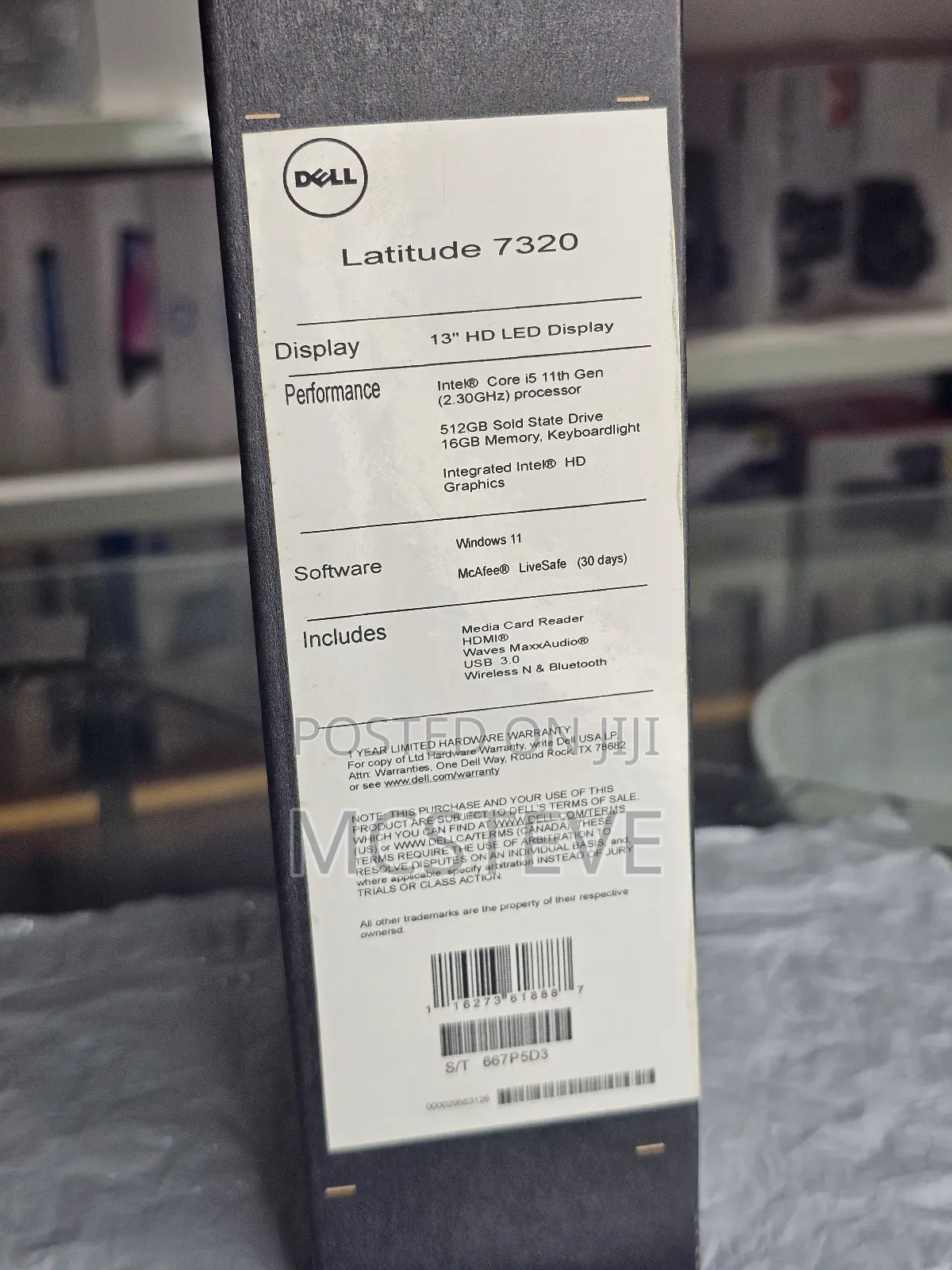 New Laptop Dell Latitude 7320 16GB Intel Core I5 SSD 512GB