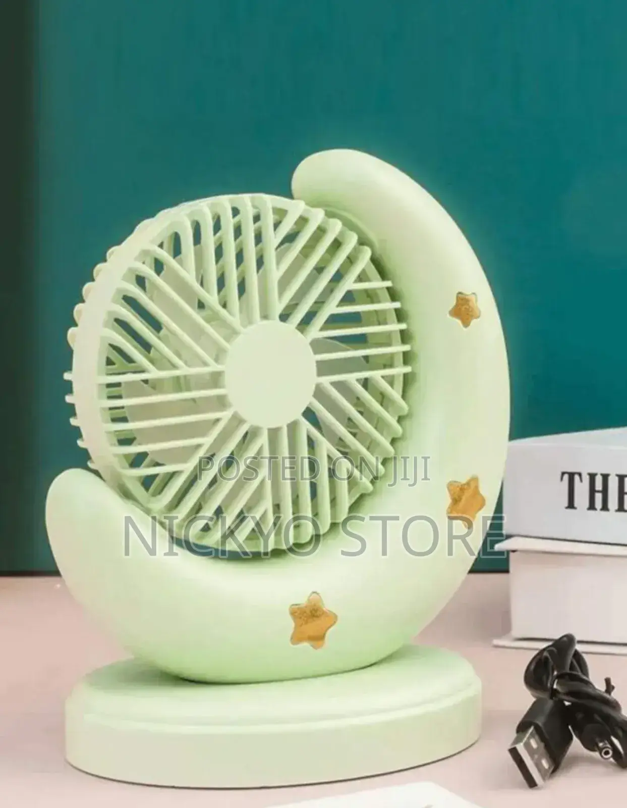 Moon-Shaped Desk Fan