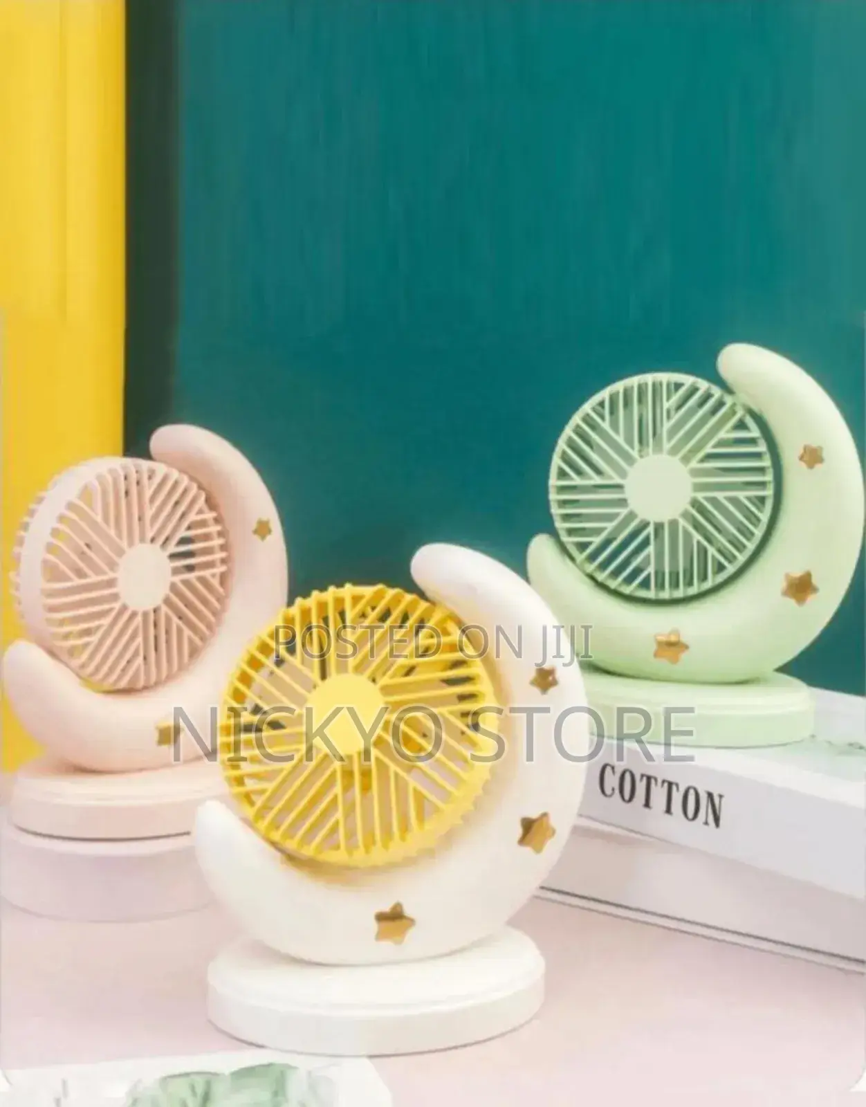Moon-Shaped Desk Fan