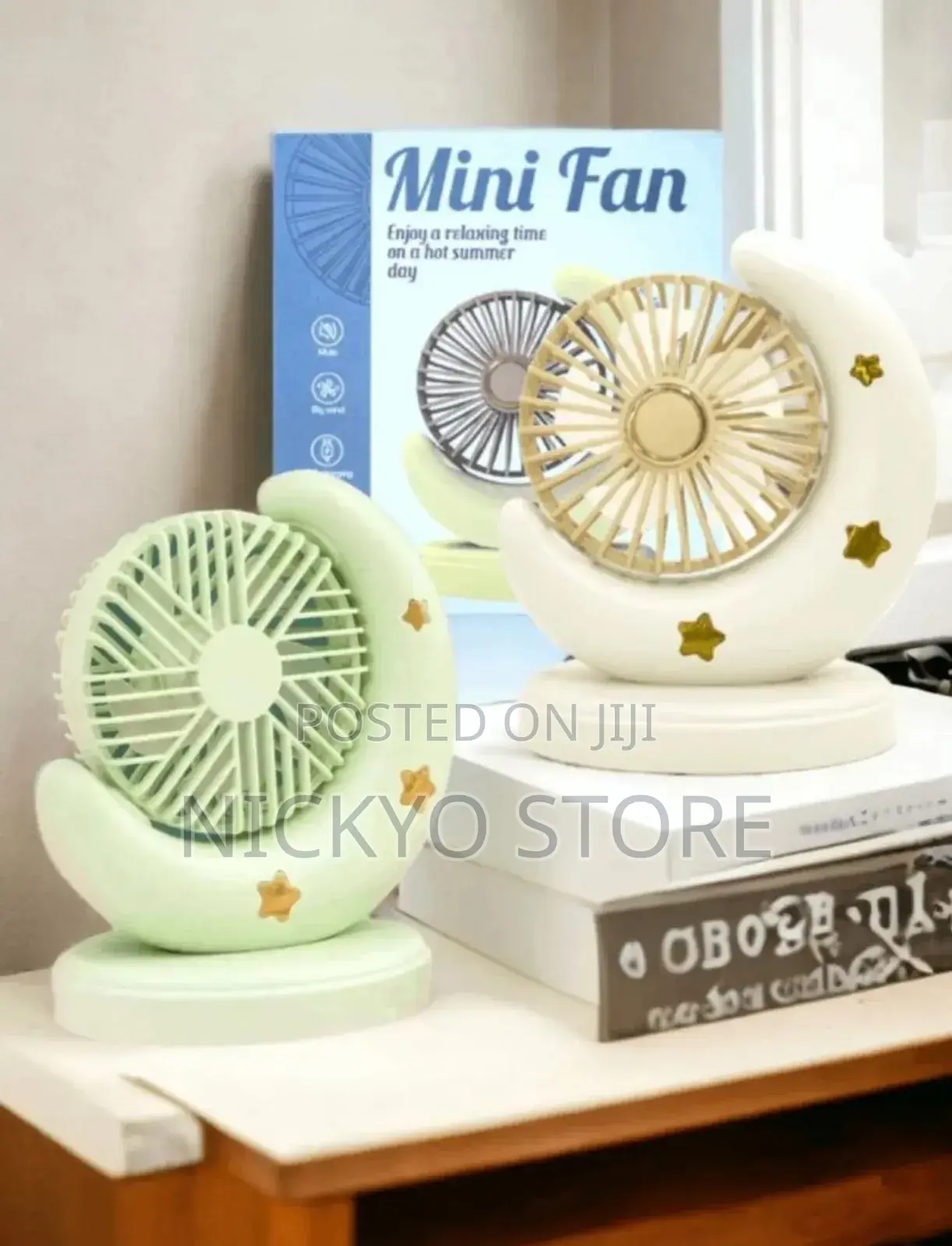 Moon-Shaped Desk Fan