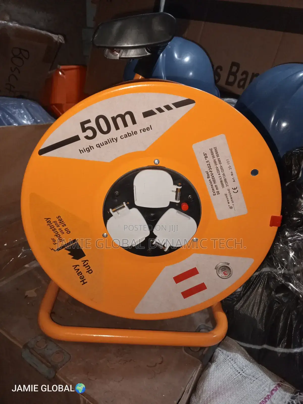 2.5mm × 50m 3core Extension Cable Reel.