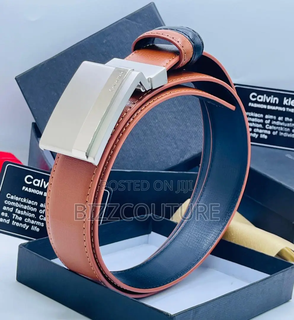 Original CALVIN Klein Brown and Black Dual Leather Belt