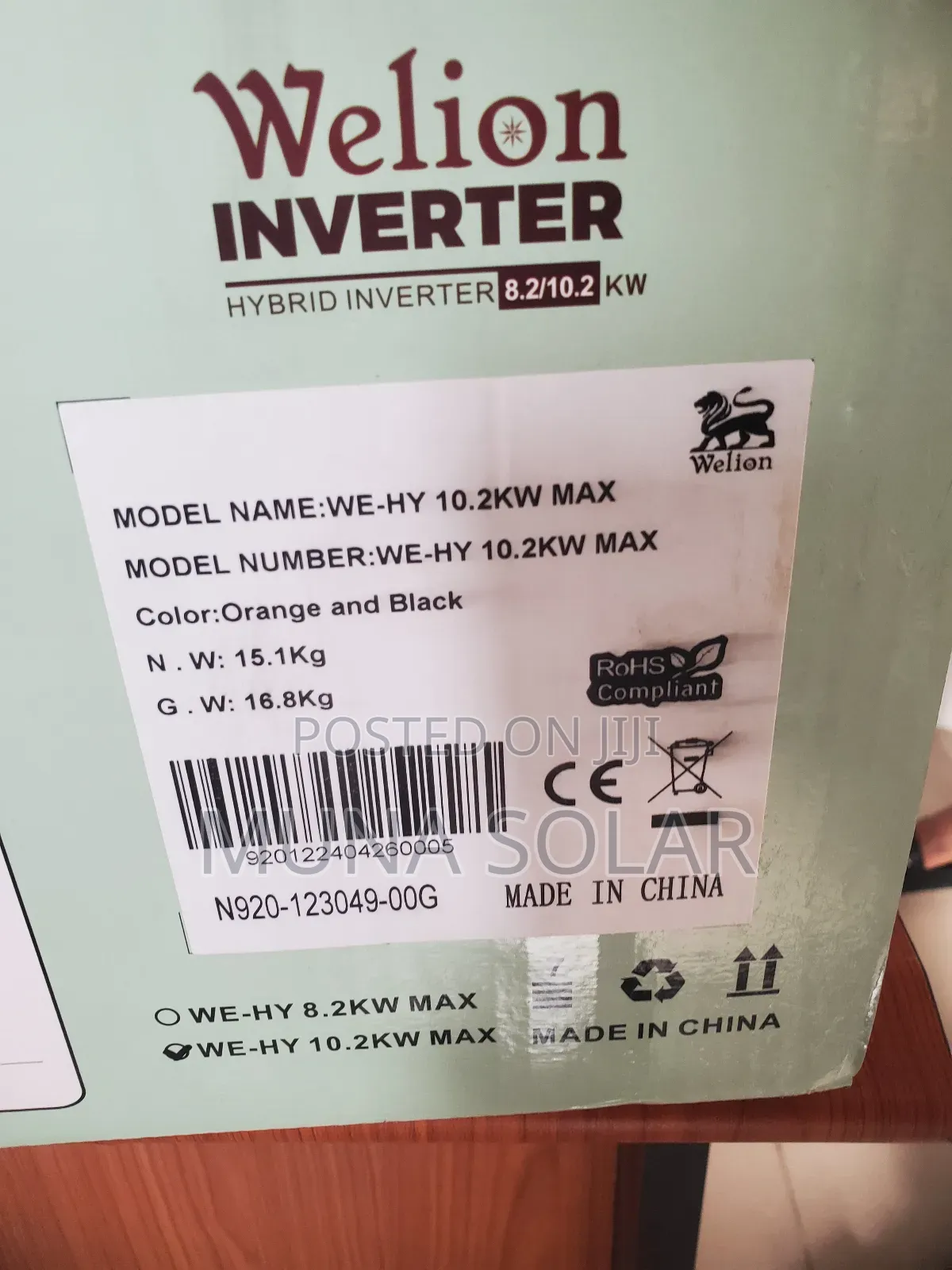 10kva 48v Hybrid Welion Solar Inverter