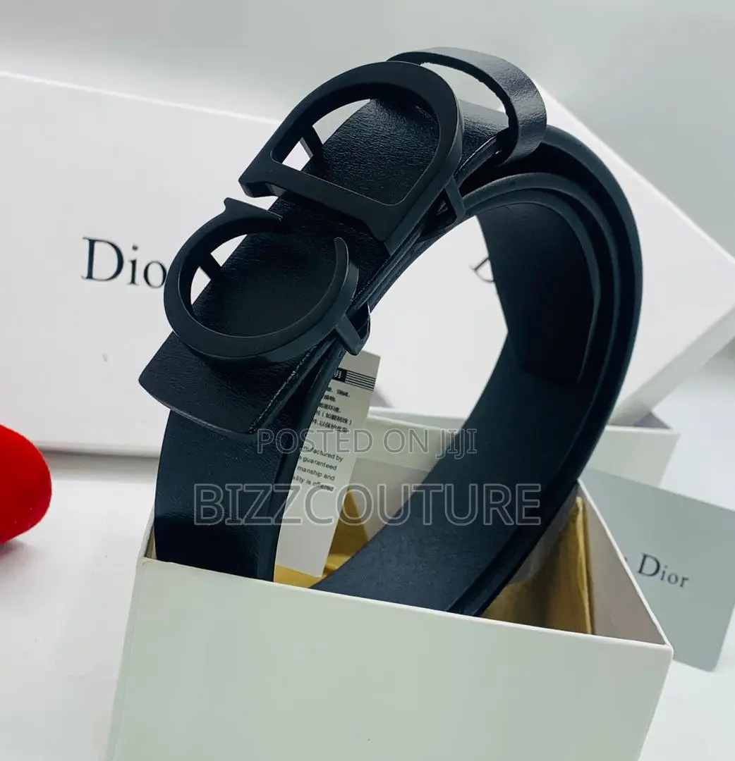 Original CHRISTIAN Dior Black Leather Belt Is Available Now