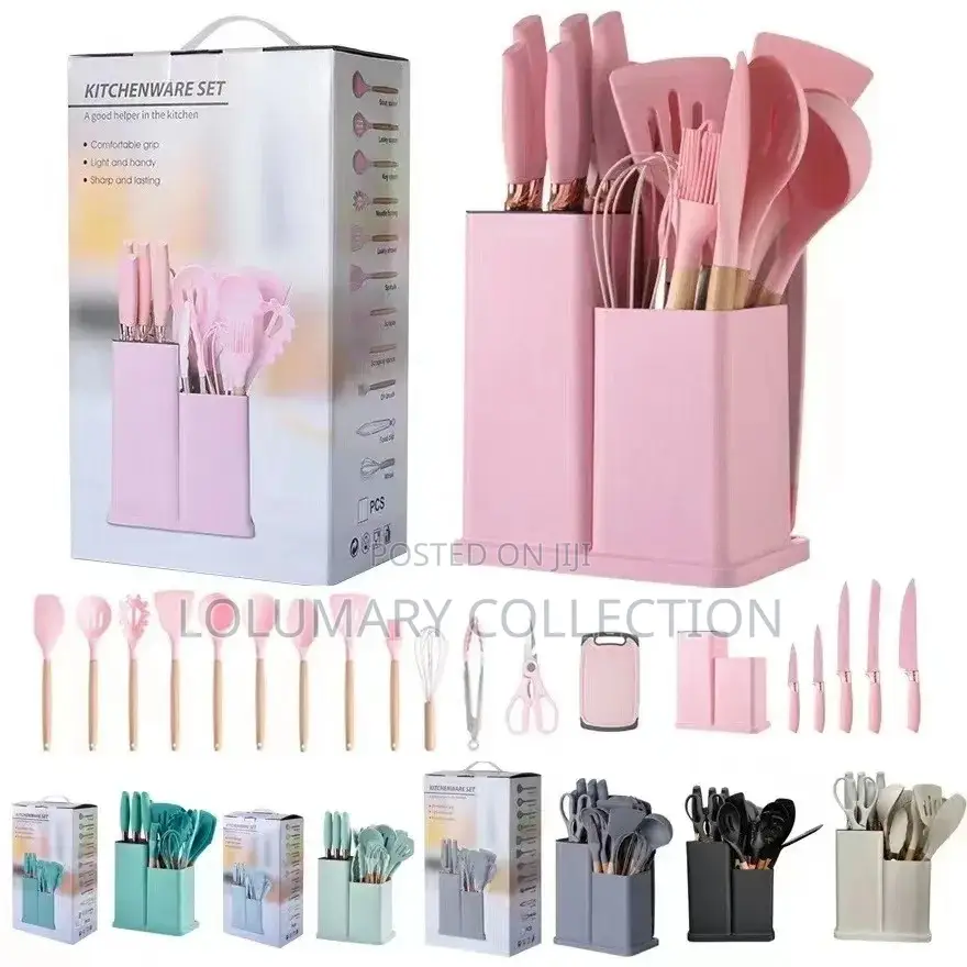19pcs Silicone Cooking Spoon Set Non Stick Cooking Spoon Set