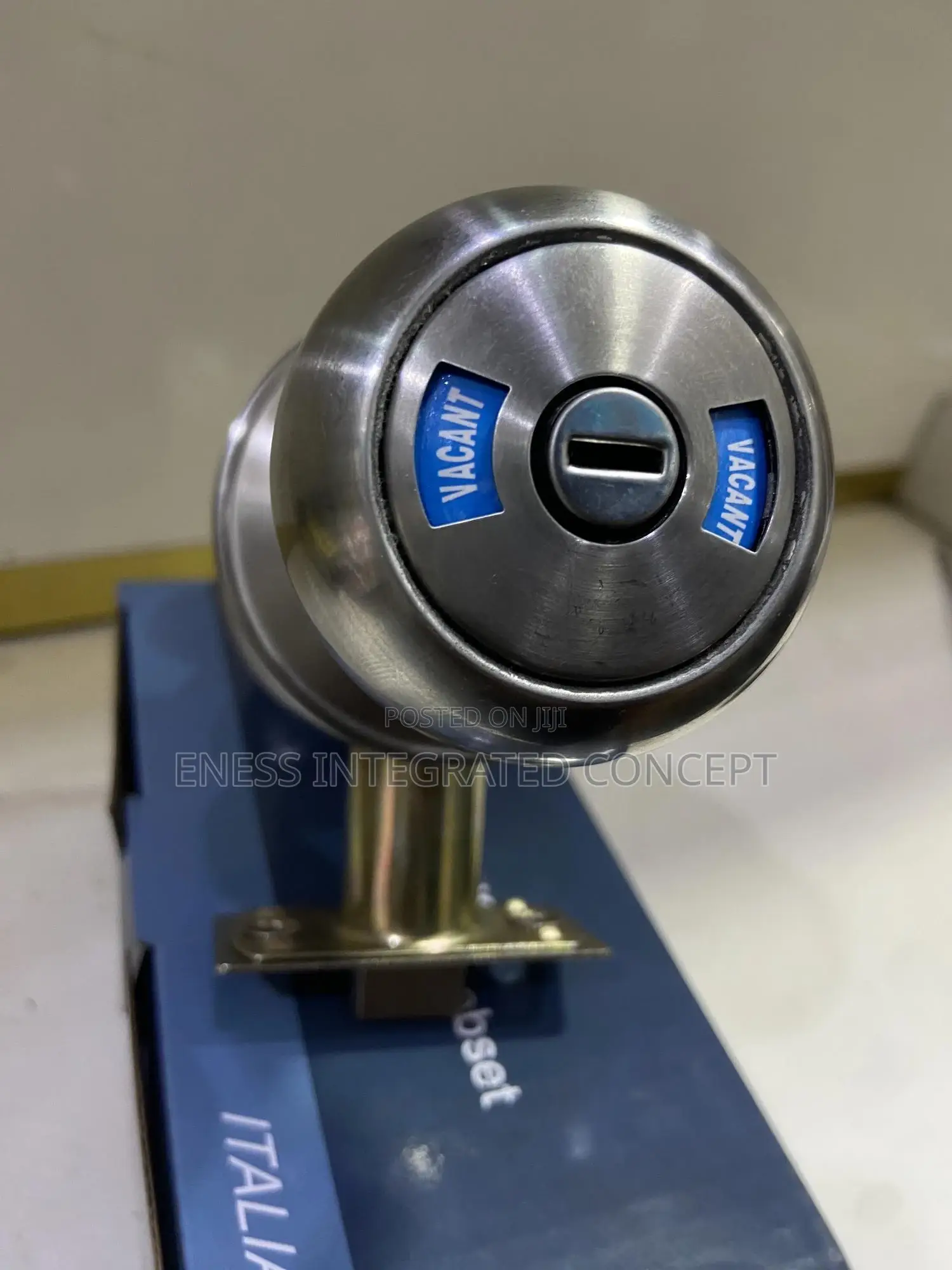 Keyless Vacant Engage Knob Lock Set - Stainless Steel