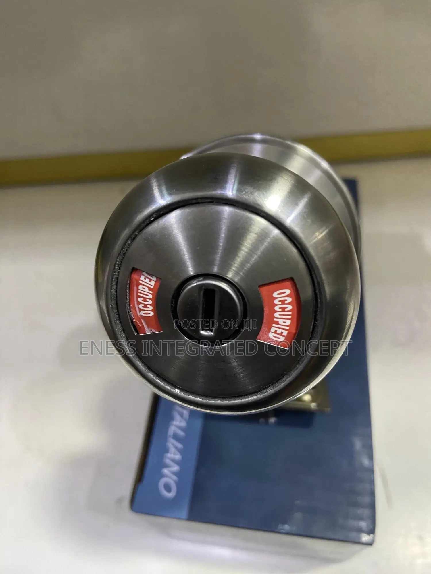 Keyless Vacant Engage Knob Lock Set - Stainless Steel