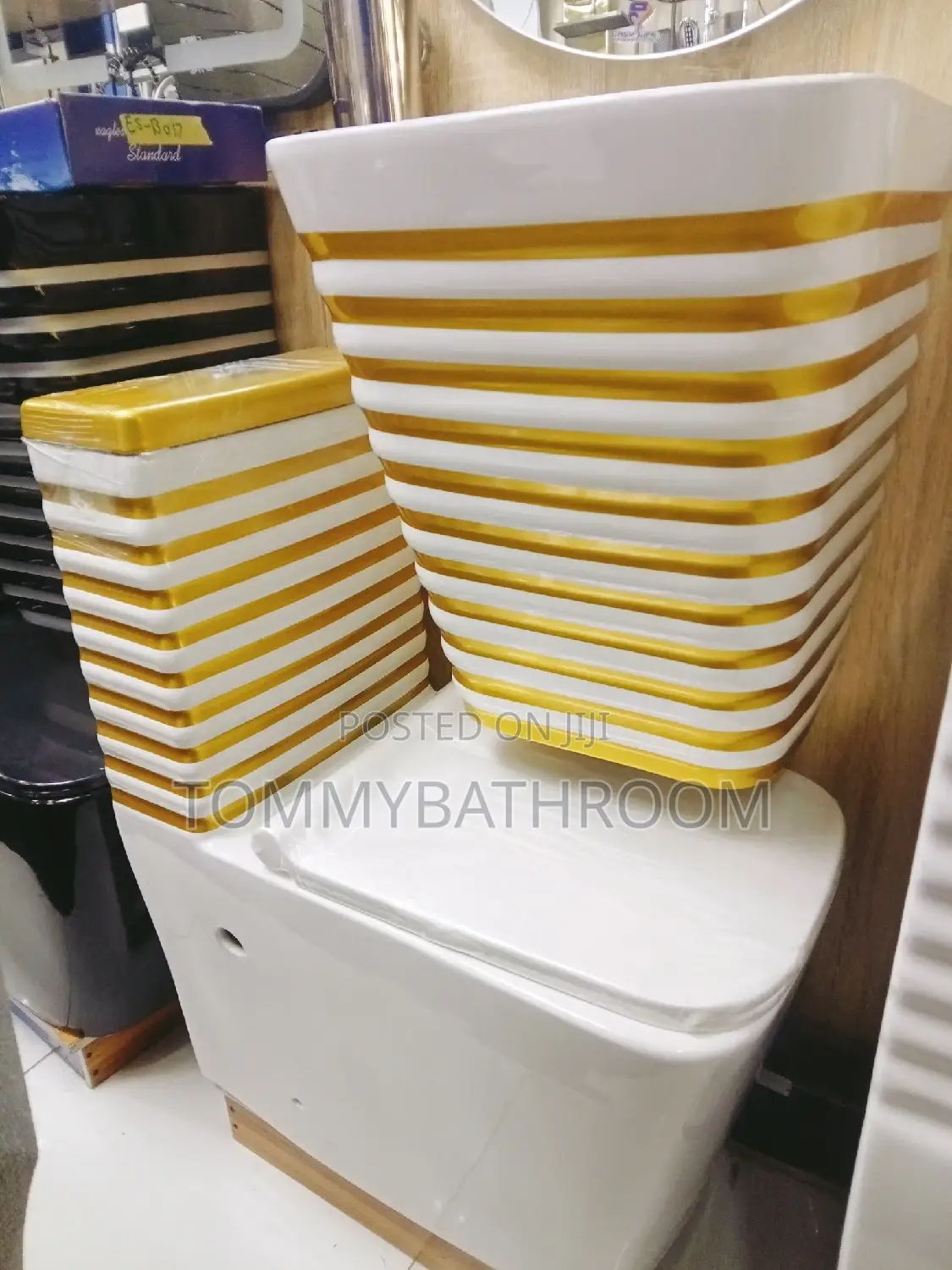 Gold and White Standard WC