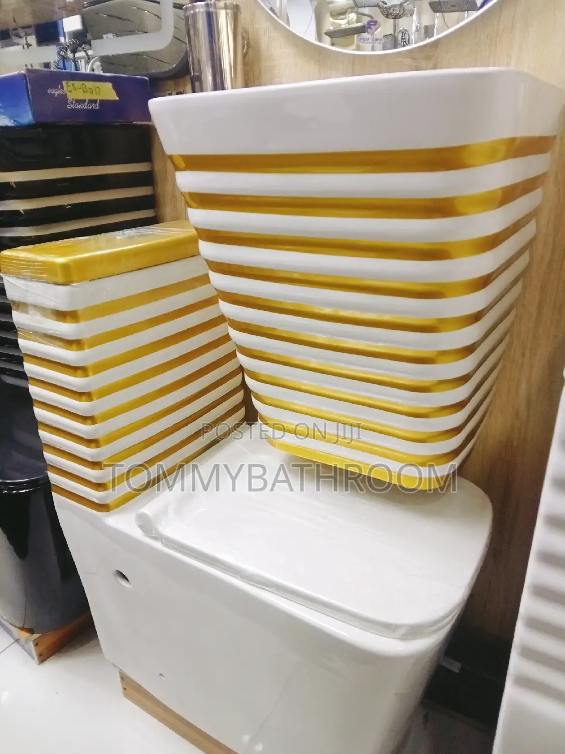 Gold and White Standard WC