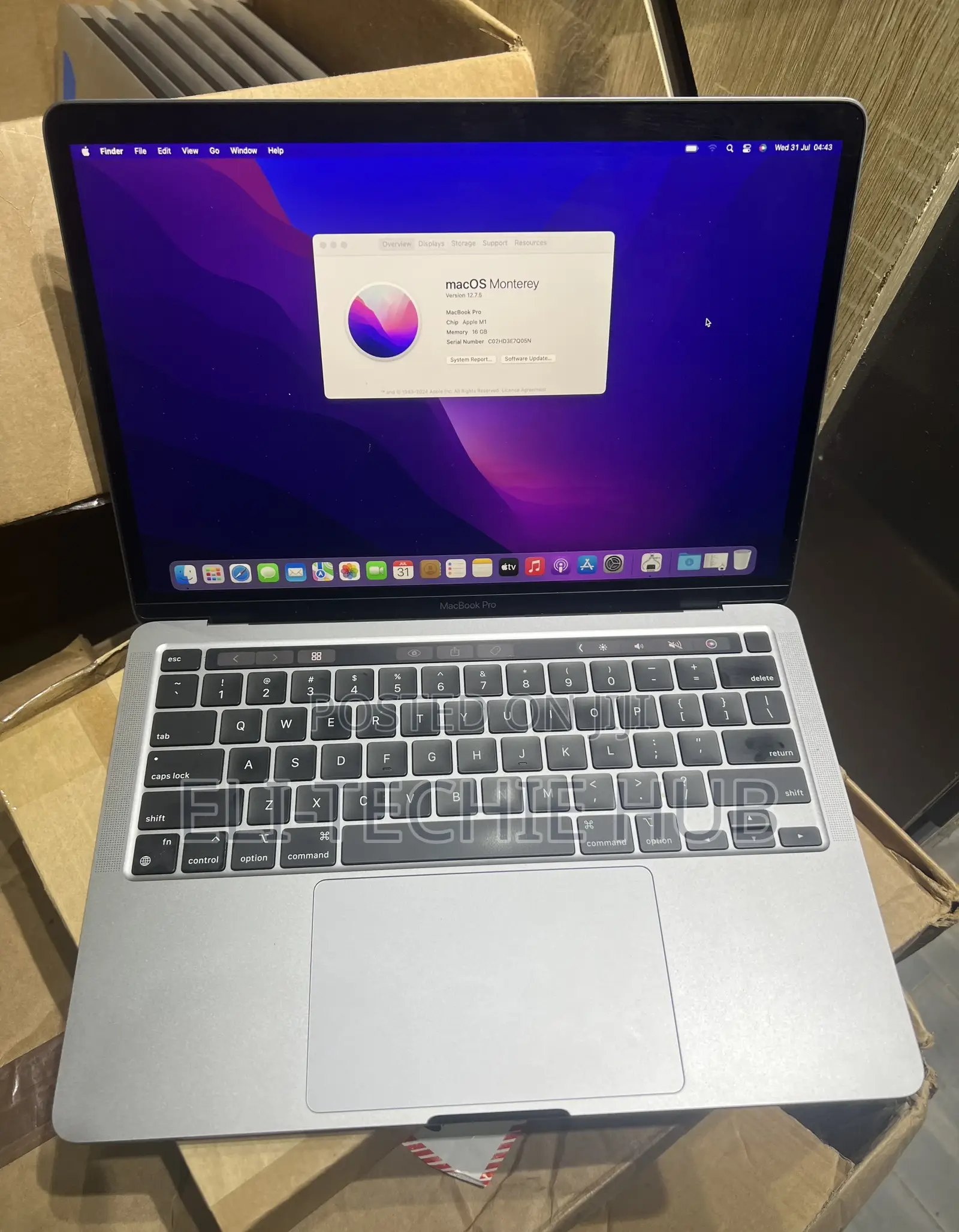 Laptop Apple MacBook Pro 2020 M1 16GB Apple M1 SSD 512GB