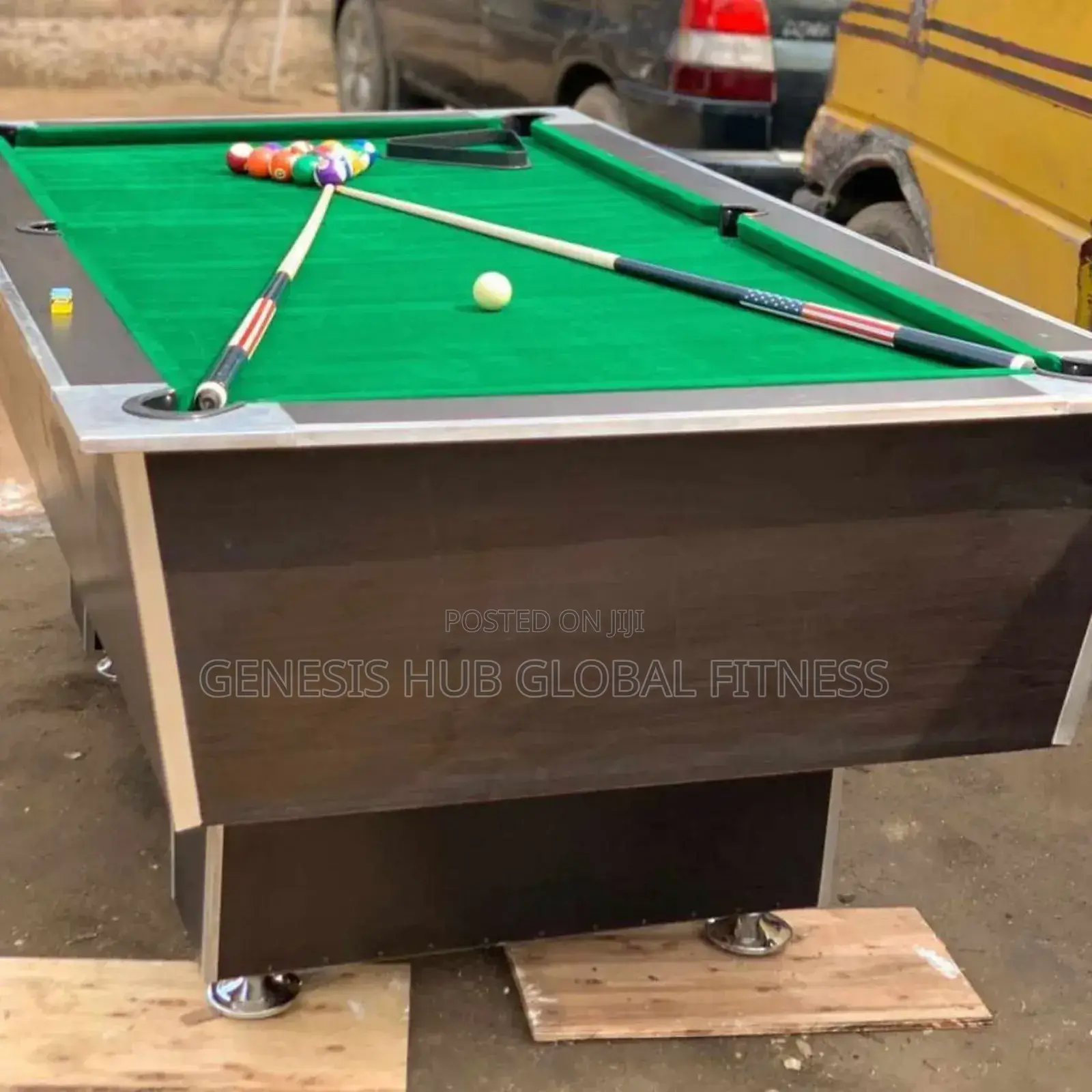 Standard Locally Made Pool Table With Complete Accessories