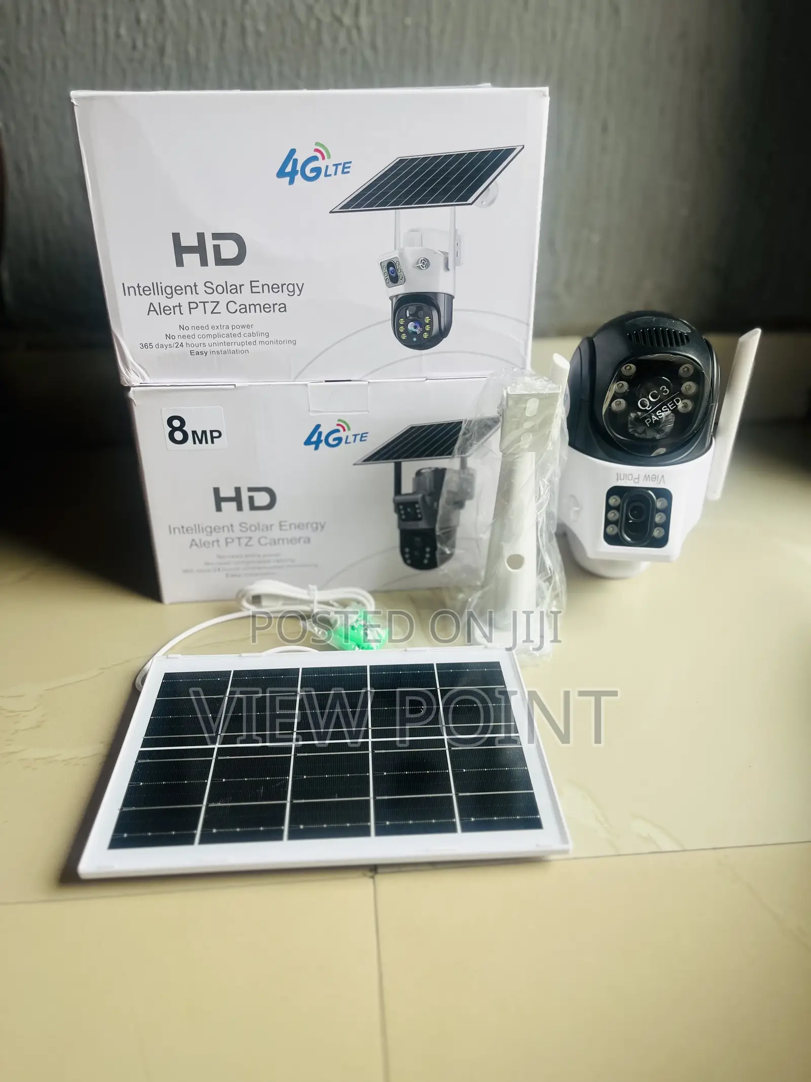 8mp Solar Powered 4g Simcard Dual Lens Alert Rotational Cctv