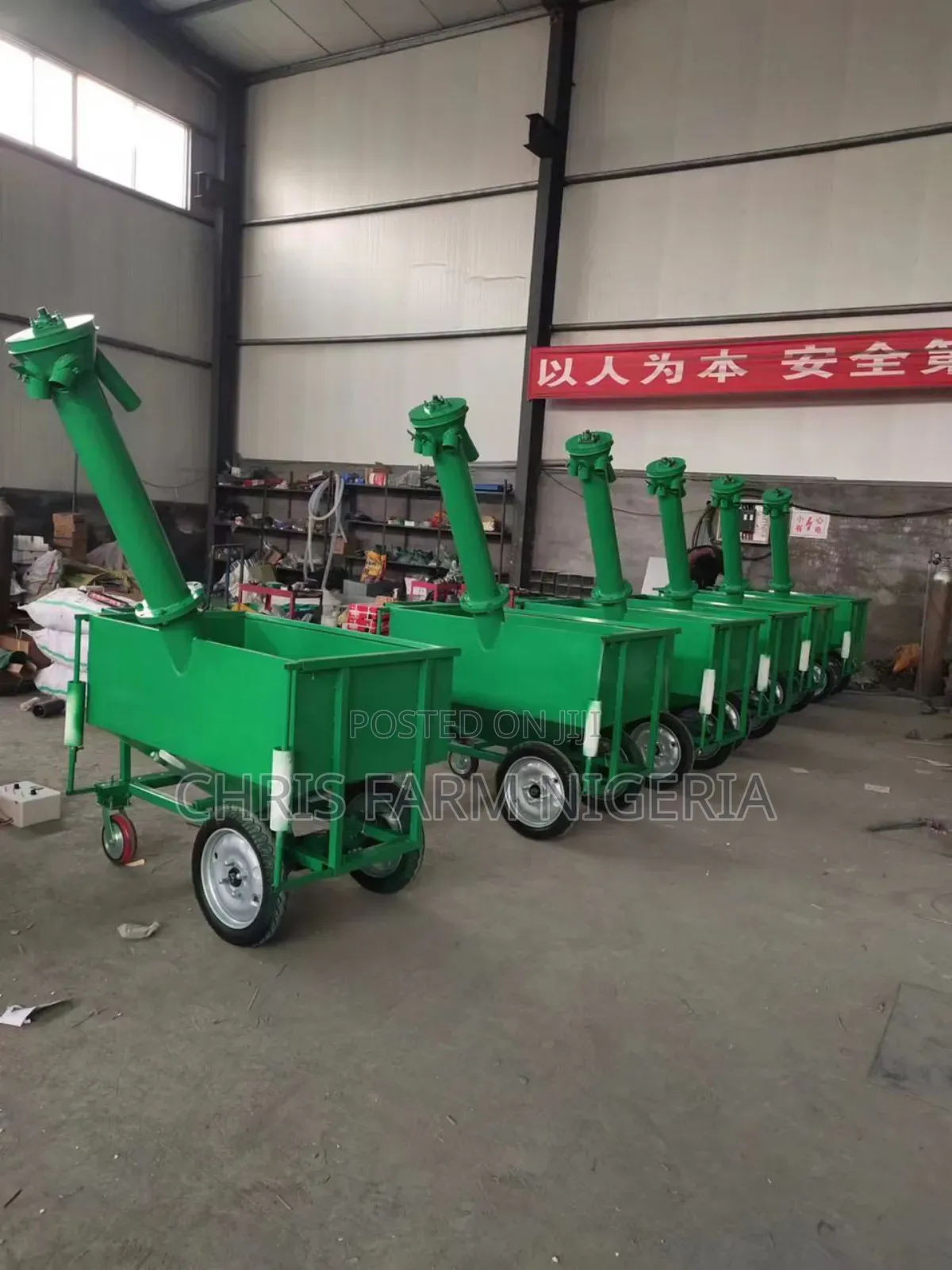 Poultry Cages Feeding Trolley