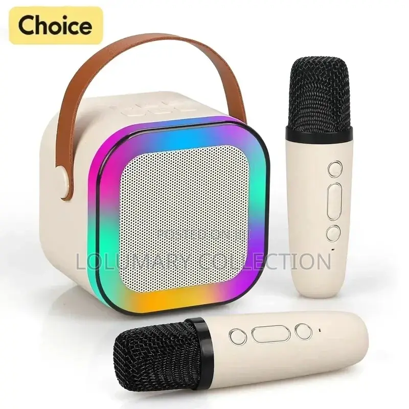 Mini Karaoke Bluetooth Speaker Wit Double Wireles Microphone