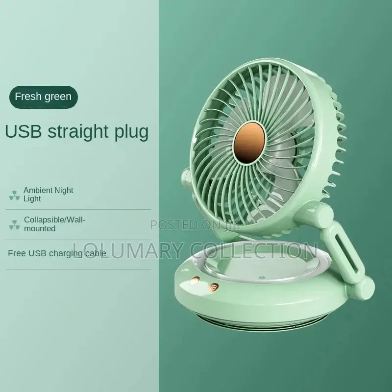 Rechargeable Fan / Led Light Rotating Table Fan
