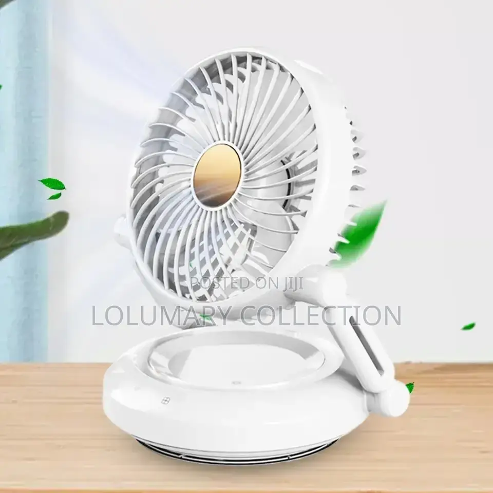 Rechargeable Fan / Led Light Rotating Table Fan