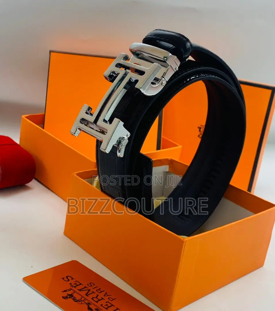 Original Hermes Black Leather Belt Is Available In Store