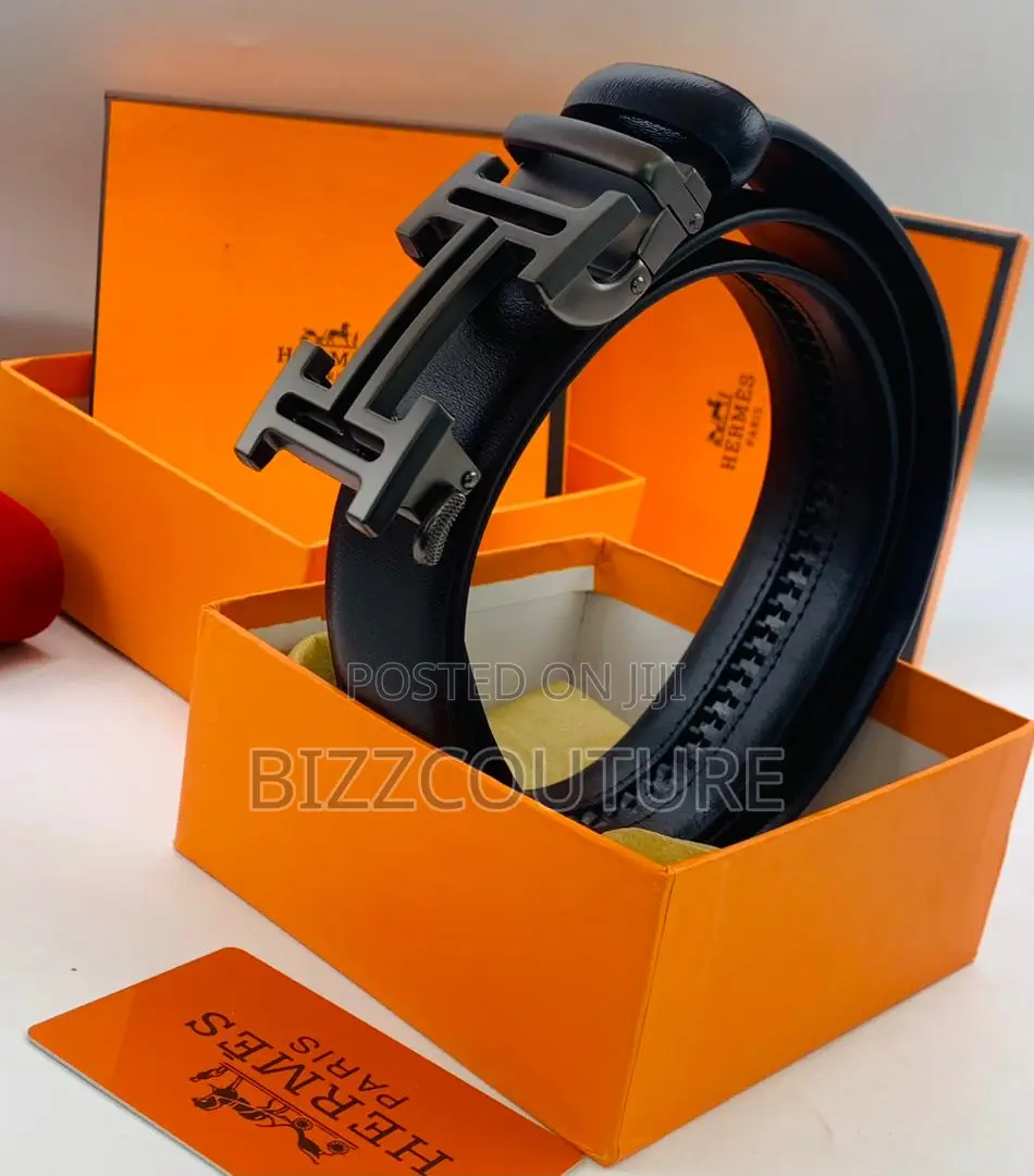 Original Hermes Black Leather Belt Is Available In Store