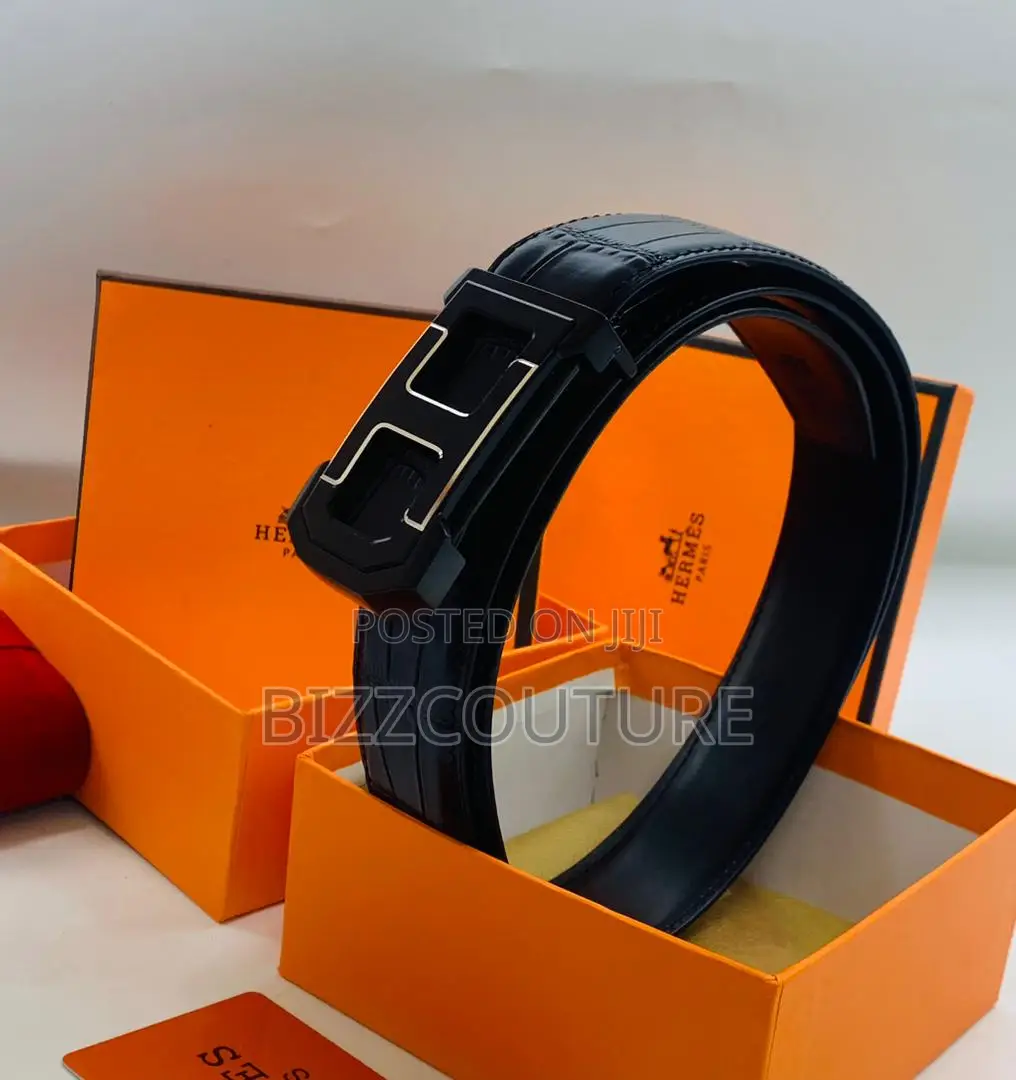 Original Hermes Black Leather Belt Is Available in Store