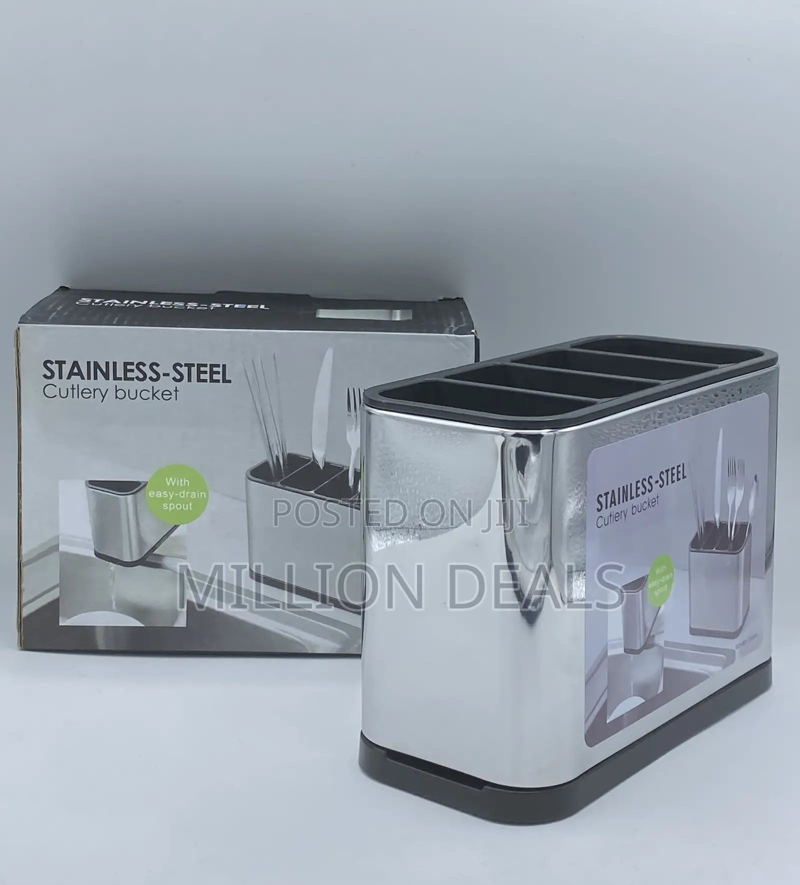 Stainless Steel Cutlery Portable Bucket