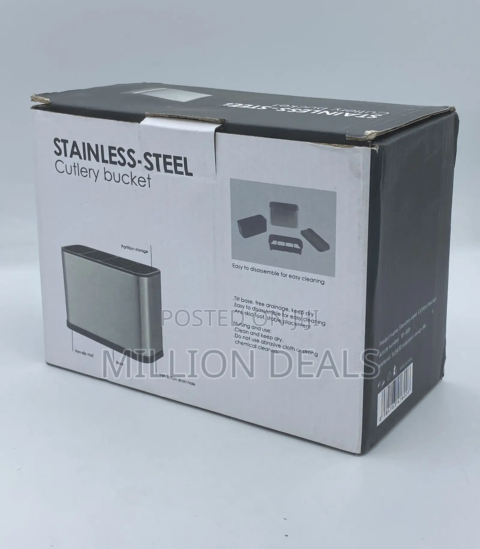 Stainless Steel Cutlery Portable Bucket