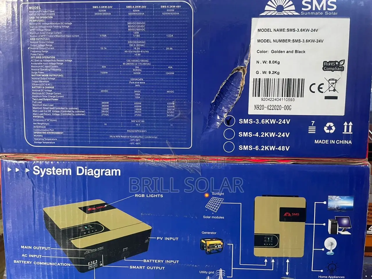3.6kva, 24v SMS Pure Sine Wave Hybrid Inverter