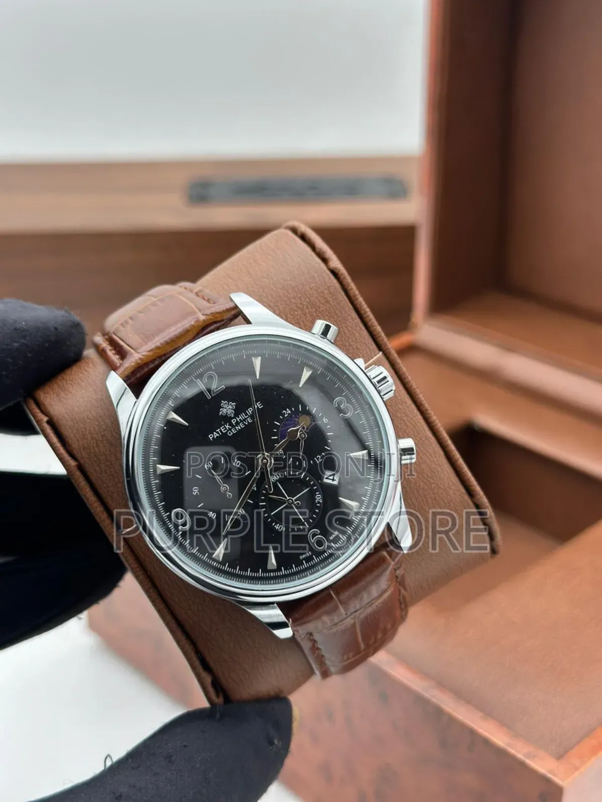 Patek Philippe Chronograph Leather Watch