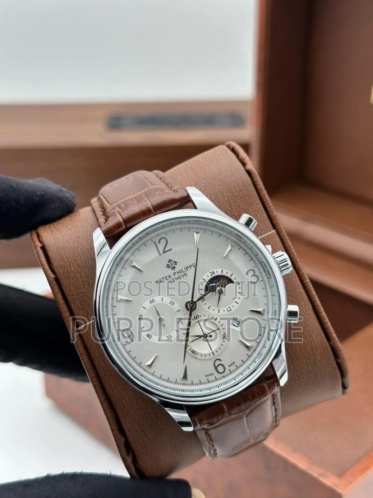 Patek Philippe Chronograph Leather Watch