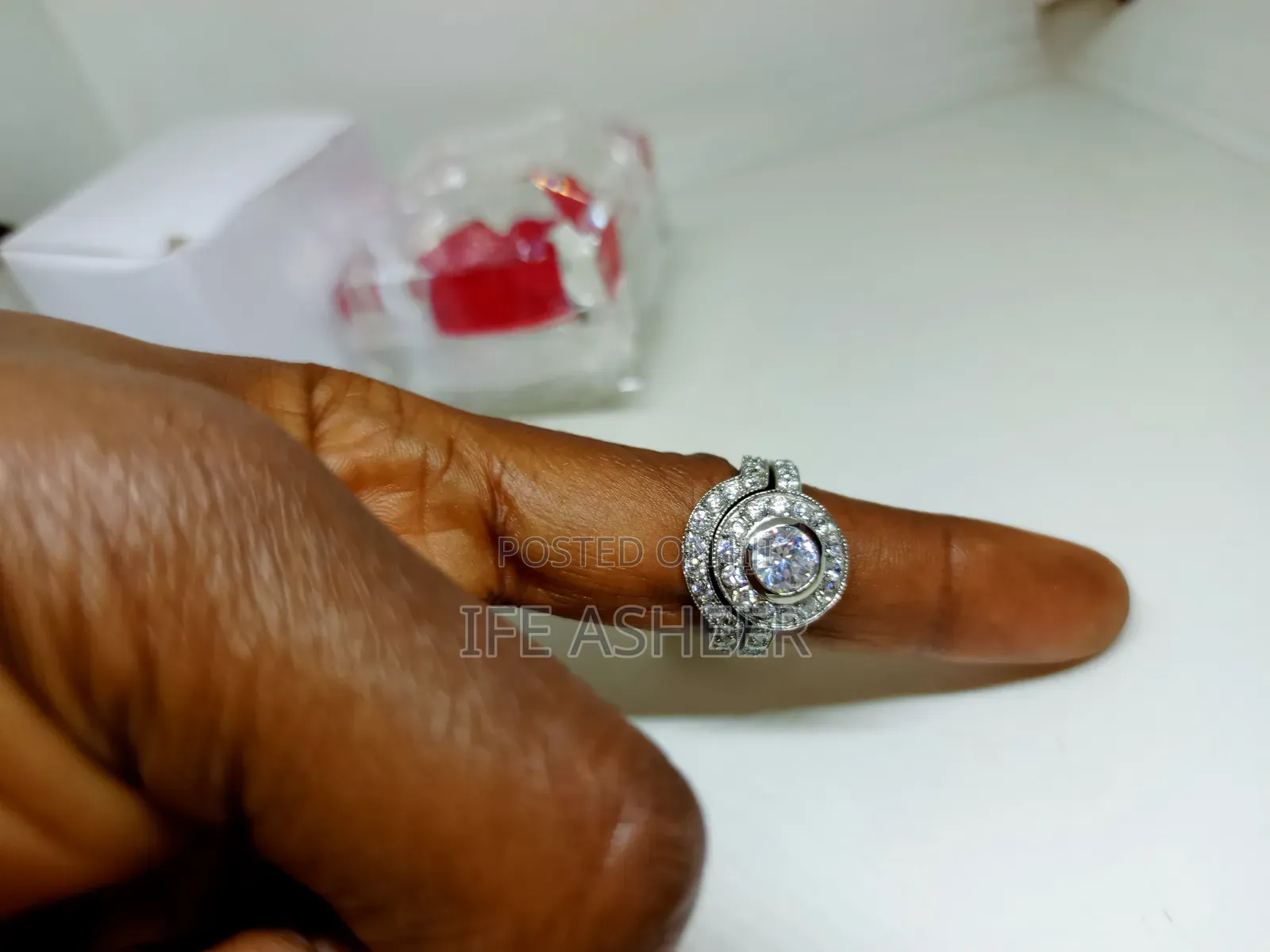 US Sterling Silver Ladies Engagement Ring - Only Size 6