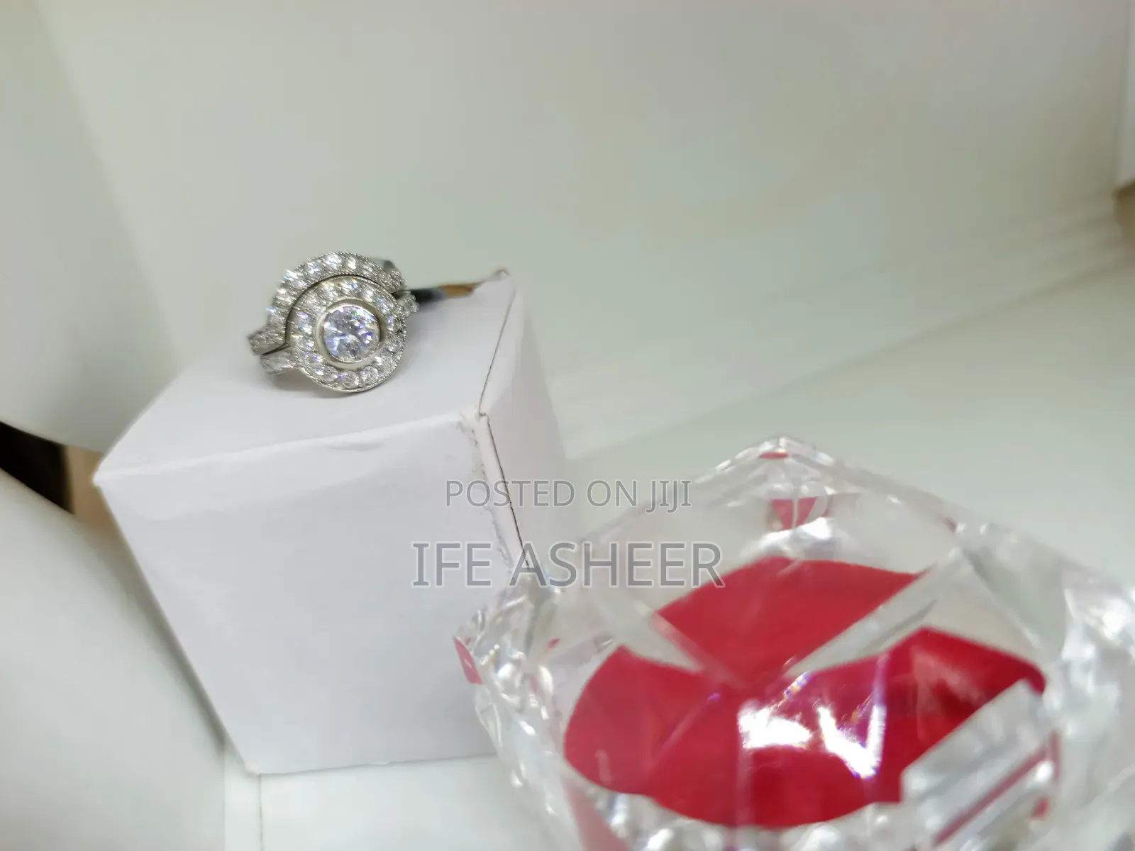 US Sterling Silver Ladies Engagement Ring - Only Size 6