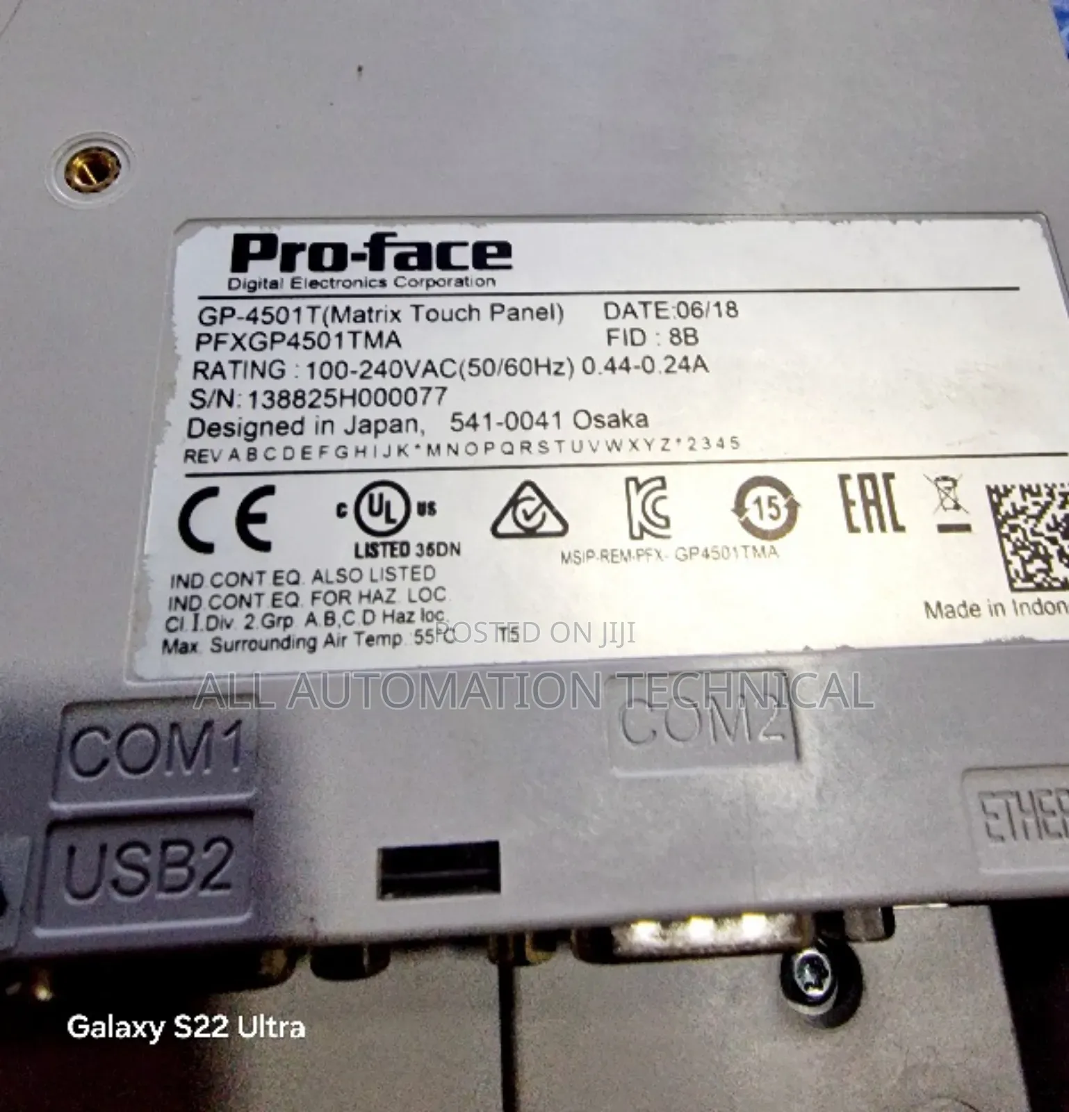 Proface Touch Screen Pfxgp4501tma - Hmi