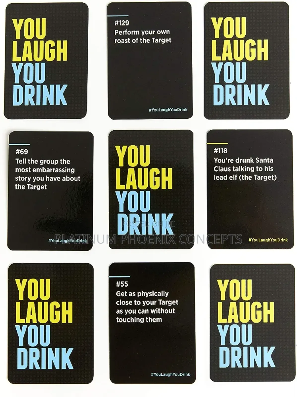 You Laugh, You Drink Games Card