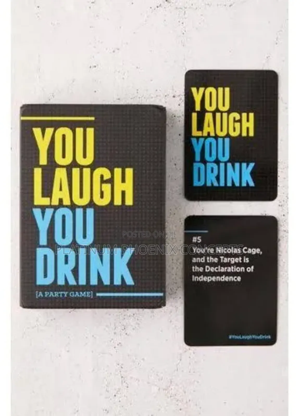 You Laugh, You Drink Games Card
