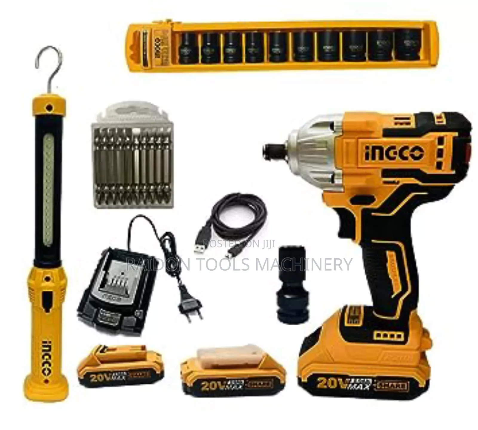 Cordless Impact Wrench 20V INGCO Lithium Battery