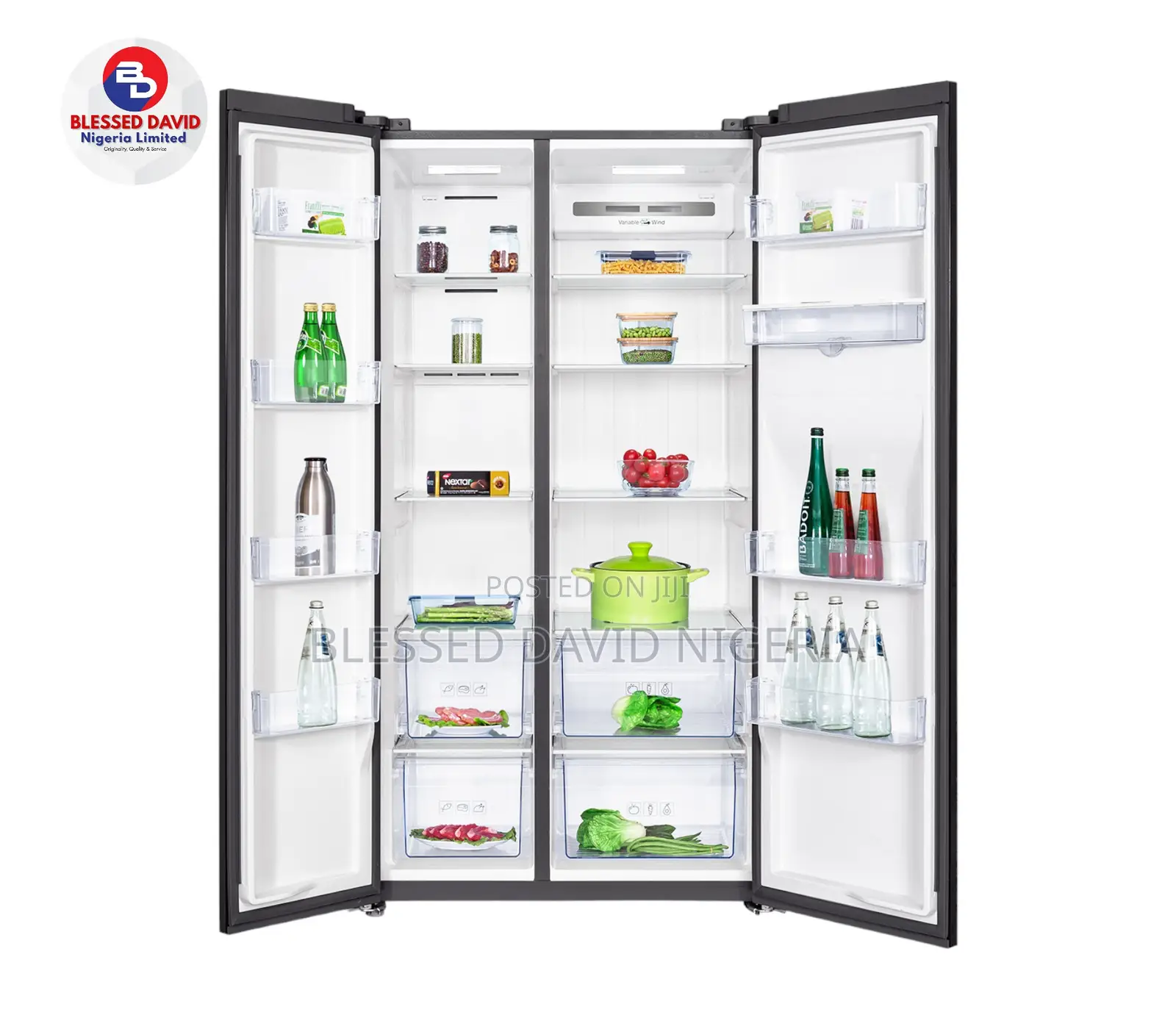 TCL 597L Inverter Side by Side Refrigerator - P650SBS