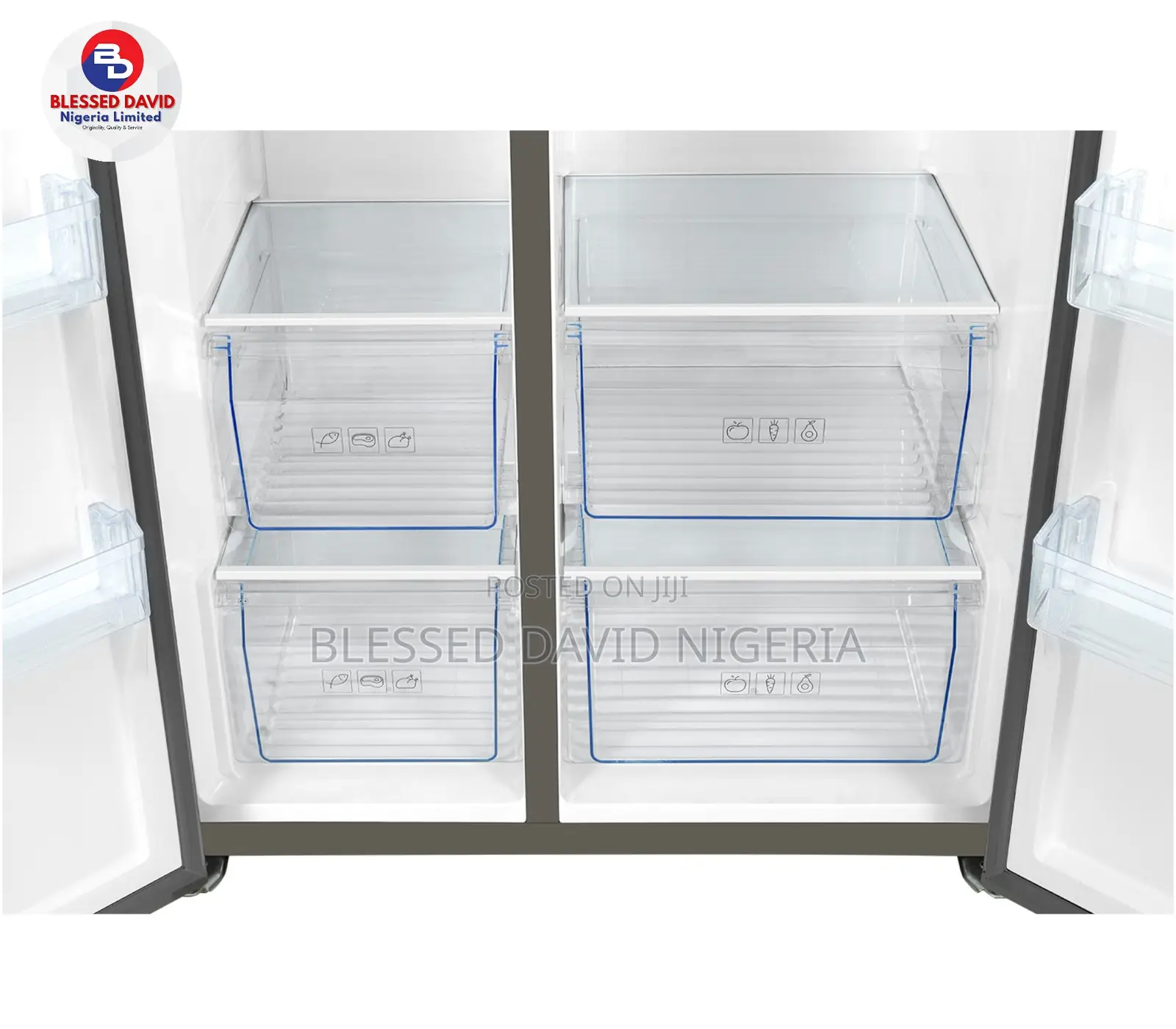 TCL 597L Inverter Side by Side Refrigerator - P650SBS
