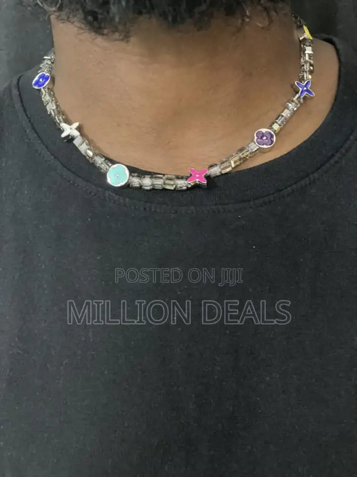 Ski Pattern Trendy Men's Unique Choker Neckpiece